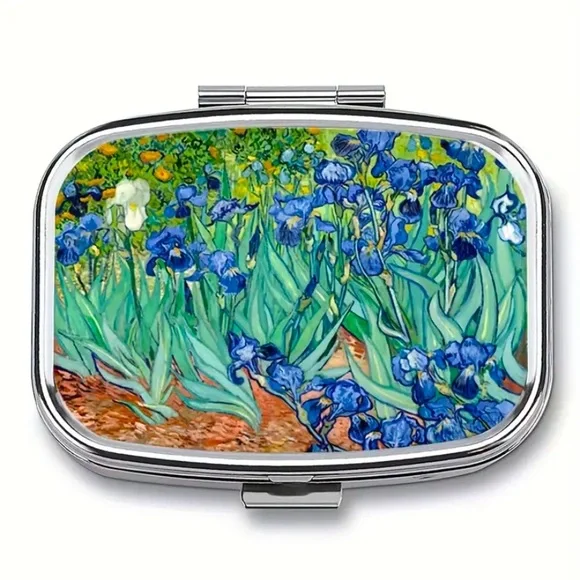 NIB 1pc Retro Vintage Iris Impressionism Pill /Small Jewelry Box - Picture 5 of 10